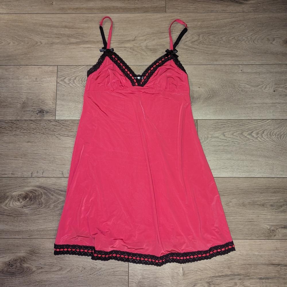 Vintage La Senza Slip Candy Apple Red And Black Super Soft